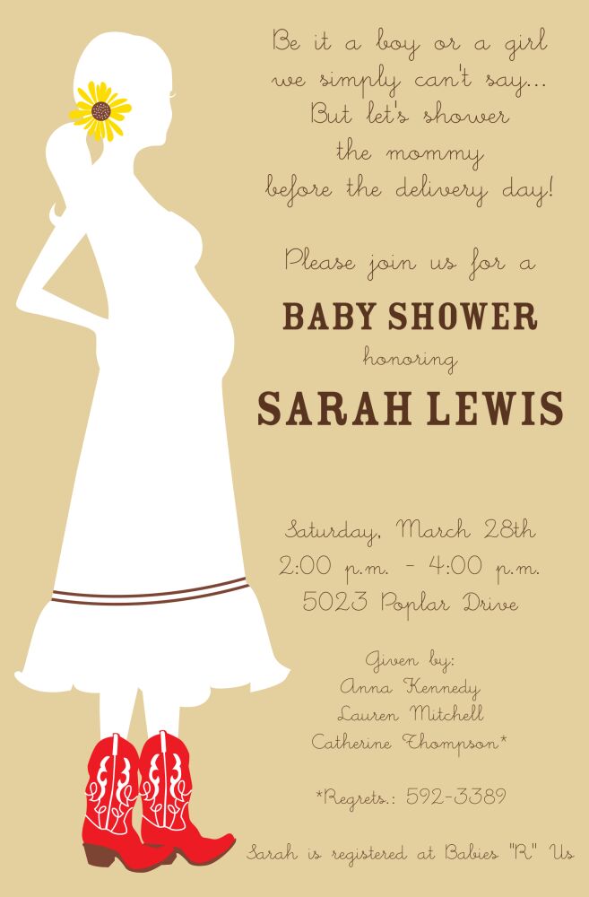 Western Mom Invitation