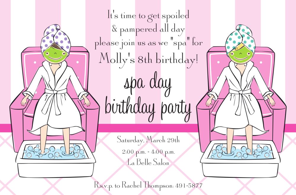Little Spa Invitation