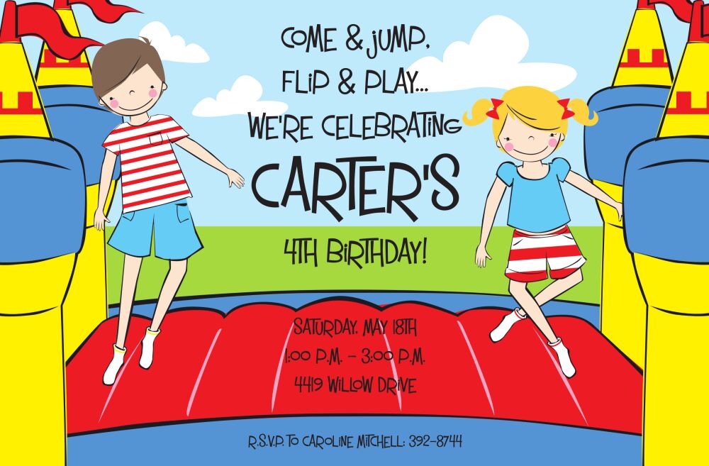 Bounce Kids Invitation