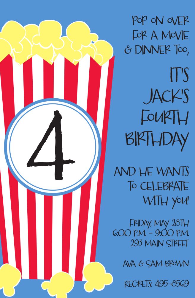 Popcorn Invitation