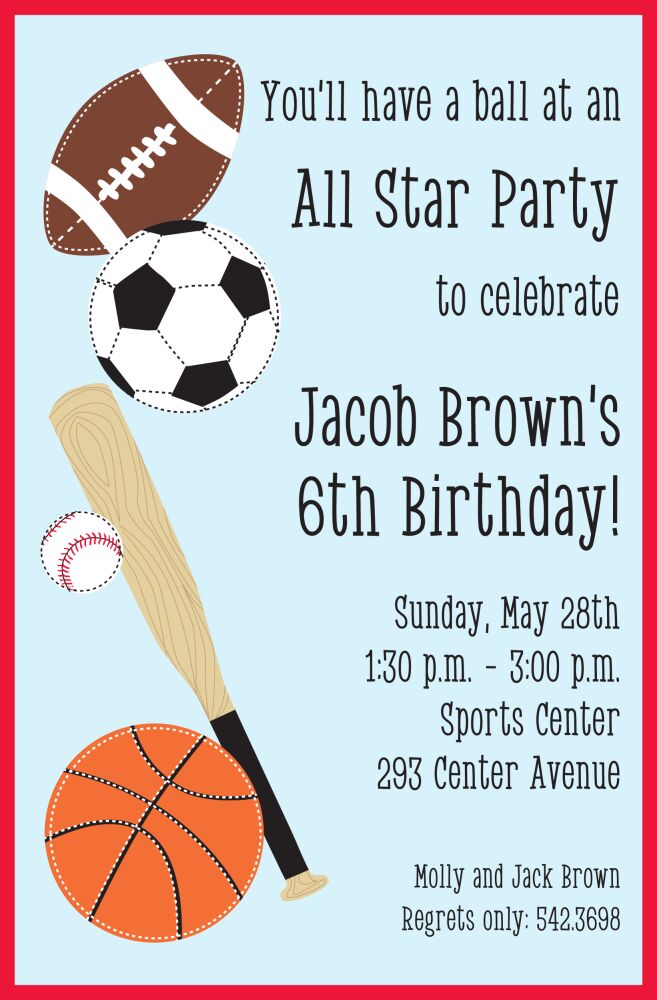 Stitched Sports Invitation