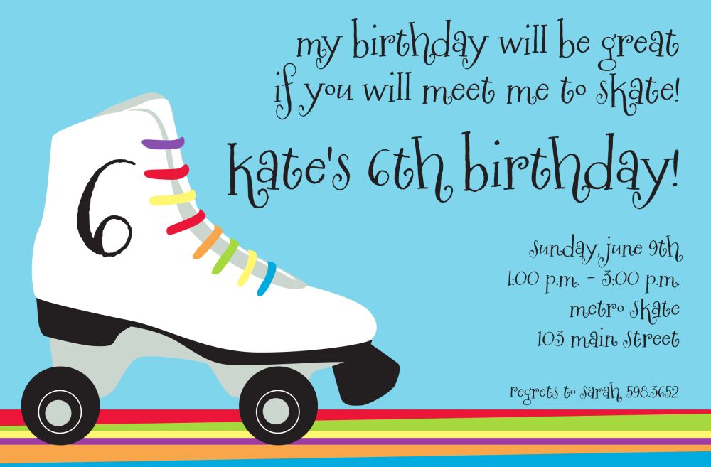 Jazzy Skate Invitation