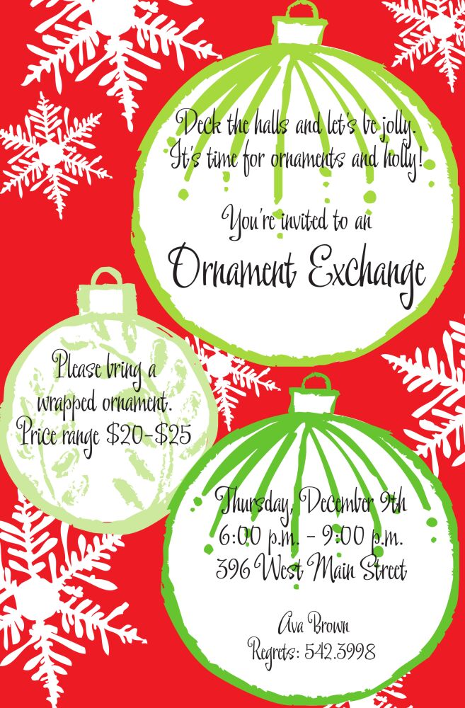 Retro Ornament Invitation