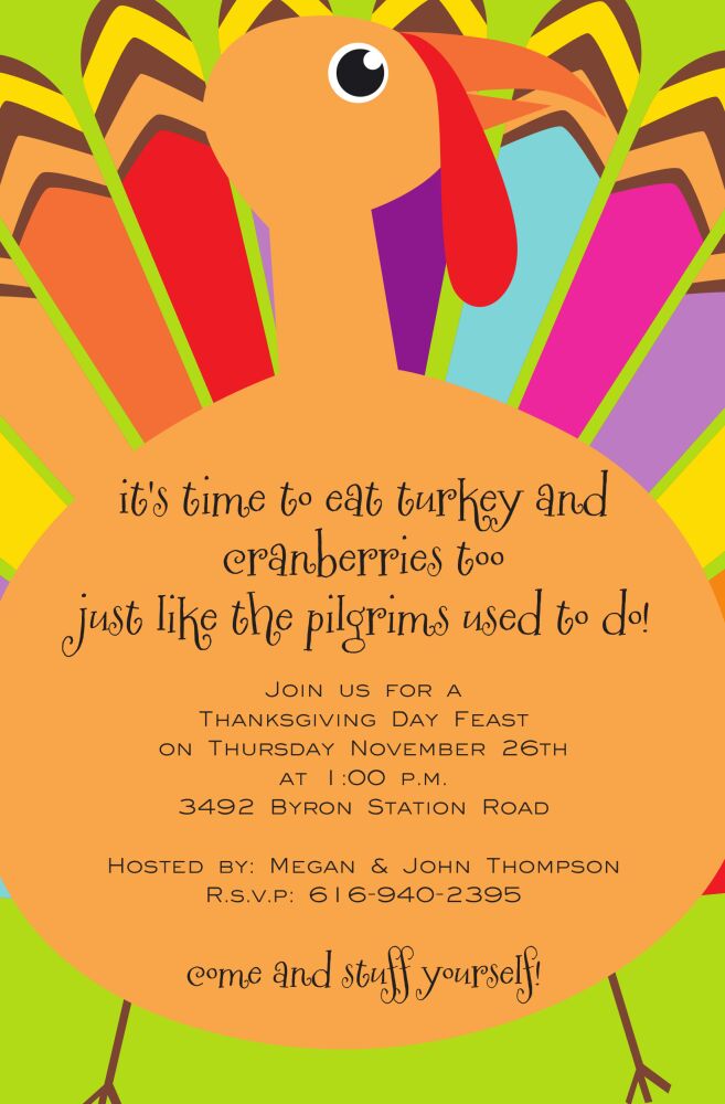 Tom Turkey Invitation