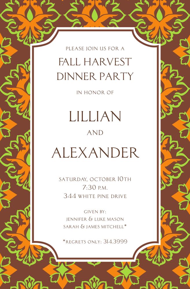 Fall Glory Invitation
