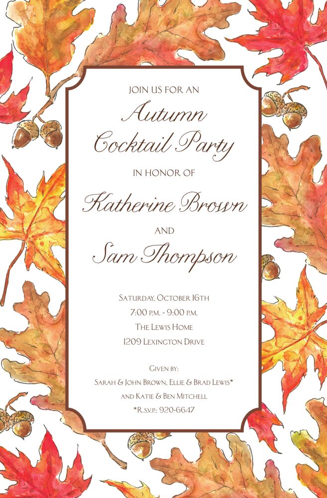 Crisp Leaves Invitation