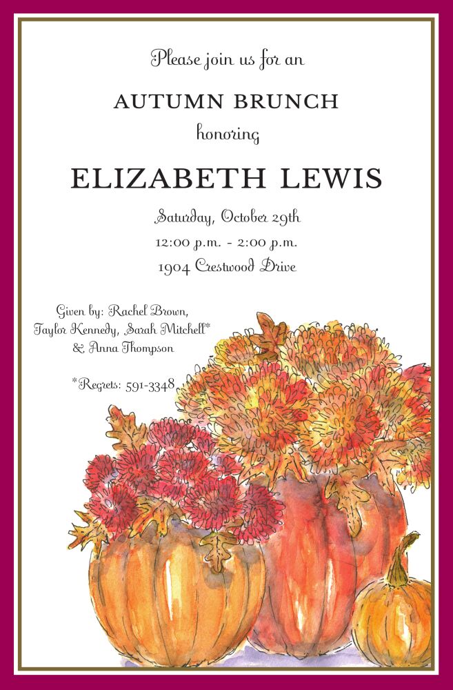 Autumn Flair Invitation