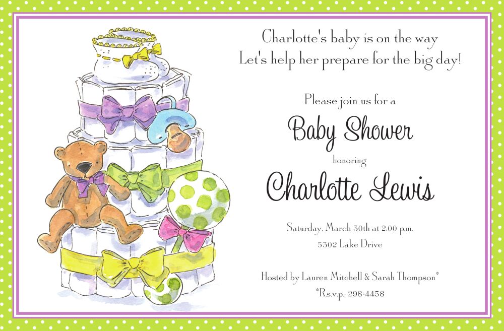 Diaper Tiers Invitation