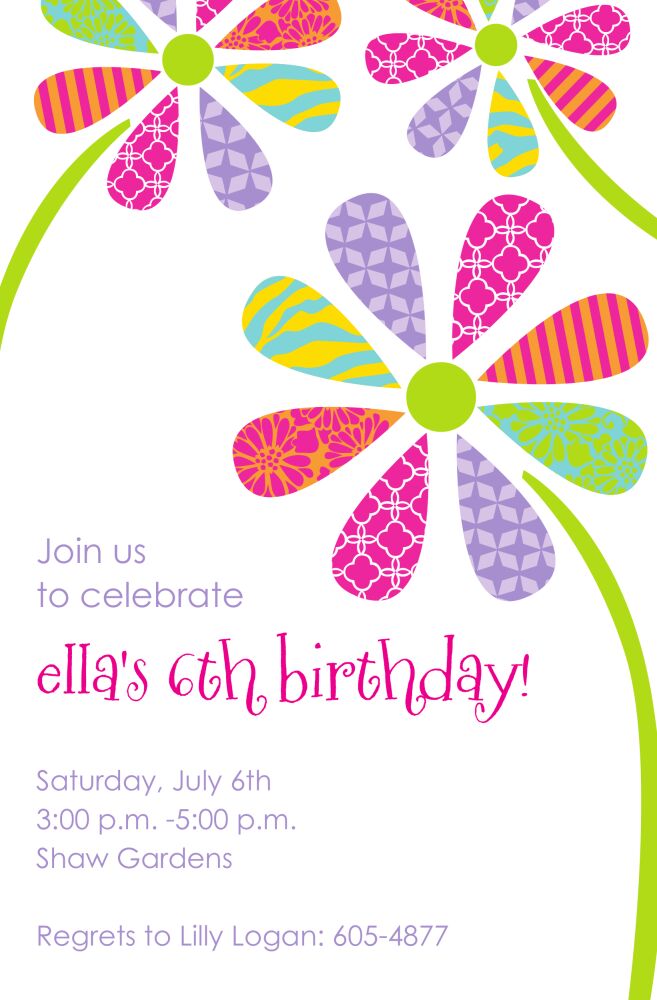 Patterned Petals Invitation