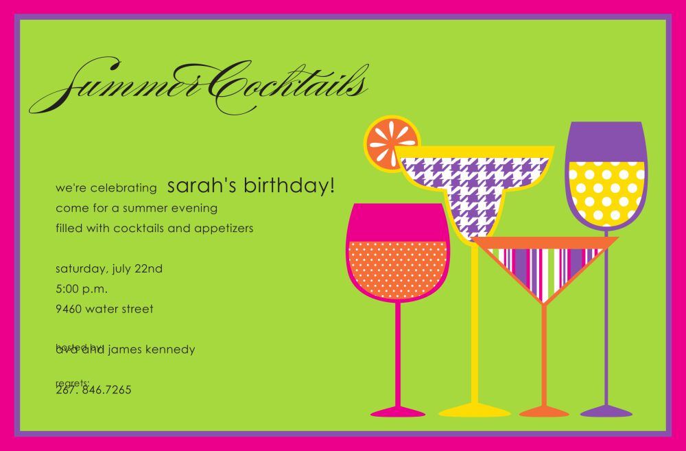 Modern Drinks Invitation
