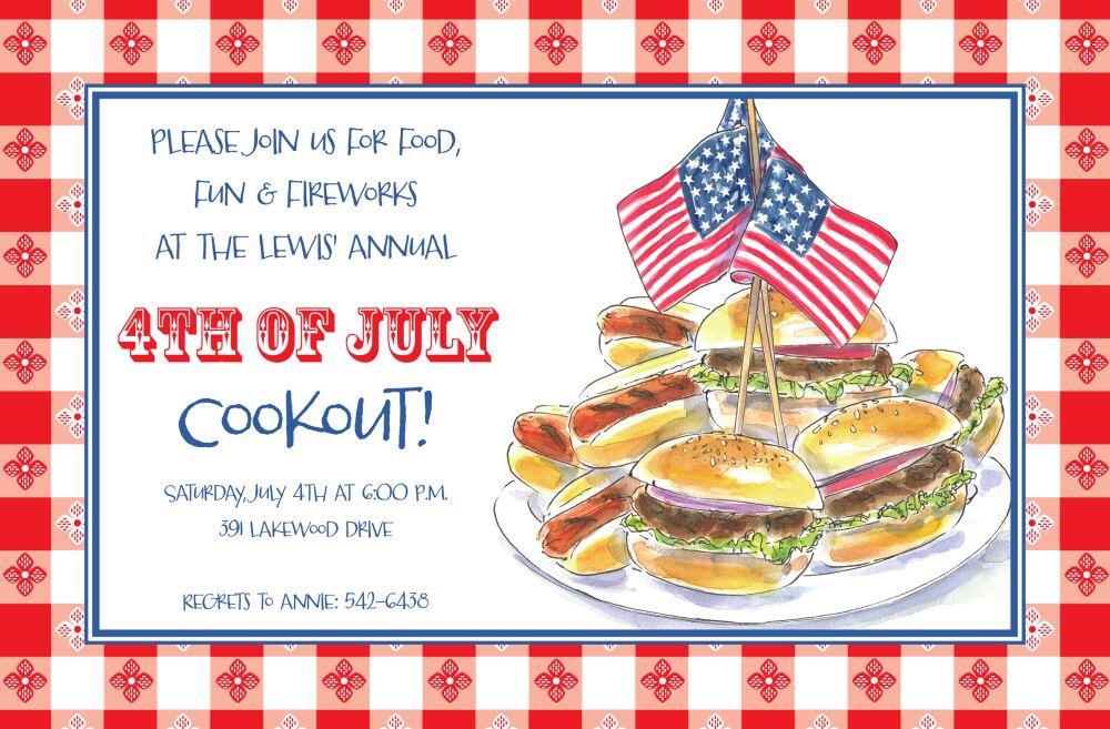 Patriotic Cookout Invitation