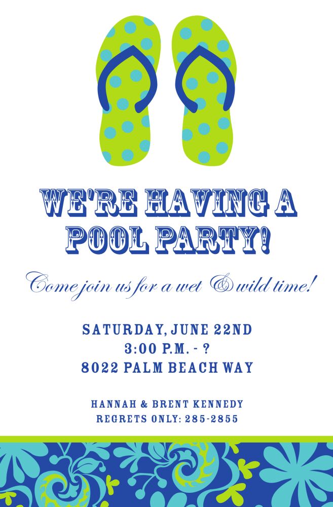 Ocean Flops Invitation