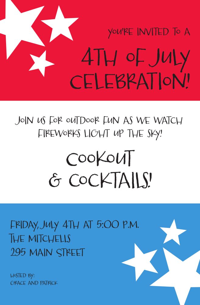 July Stripes Invitation