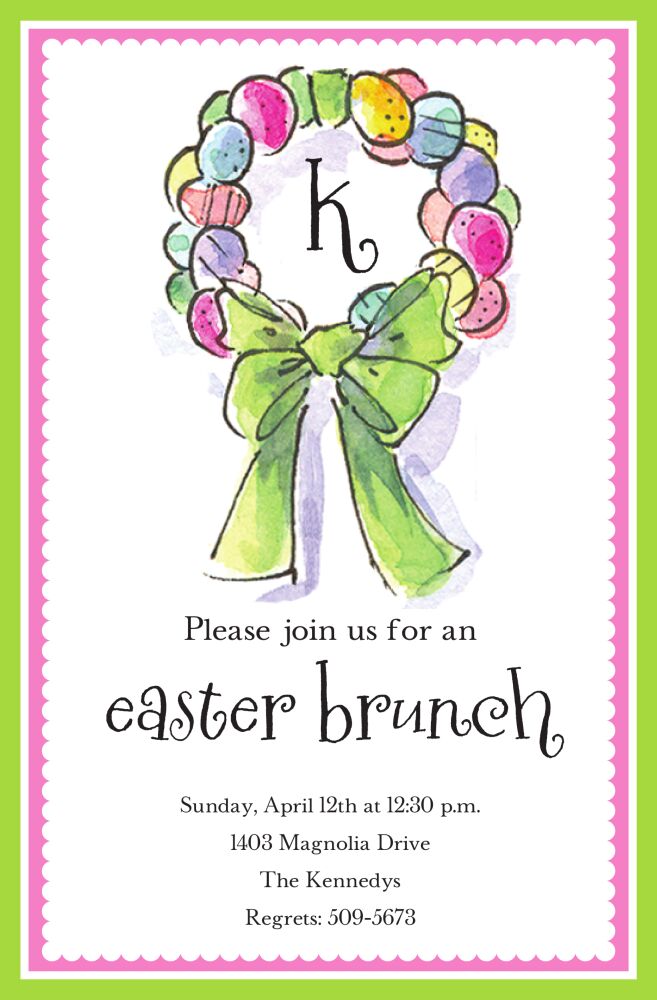 Easter Wreath Invitation