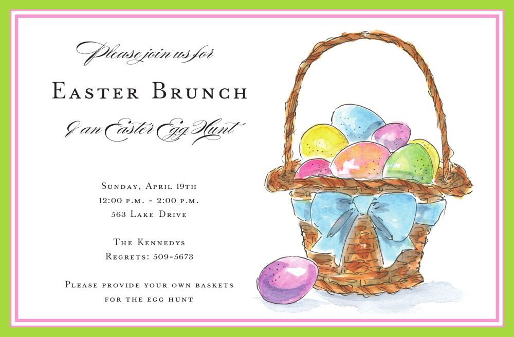 Spring Basket Invitation