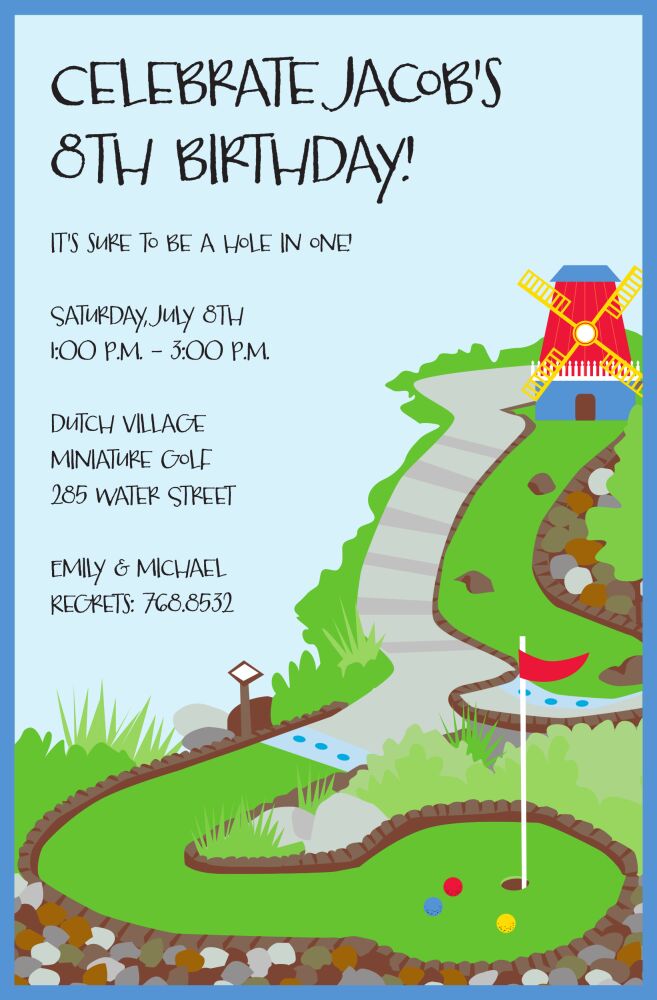 Mini Golf Invitation