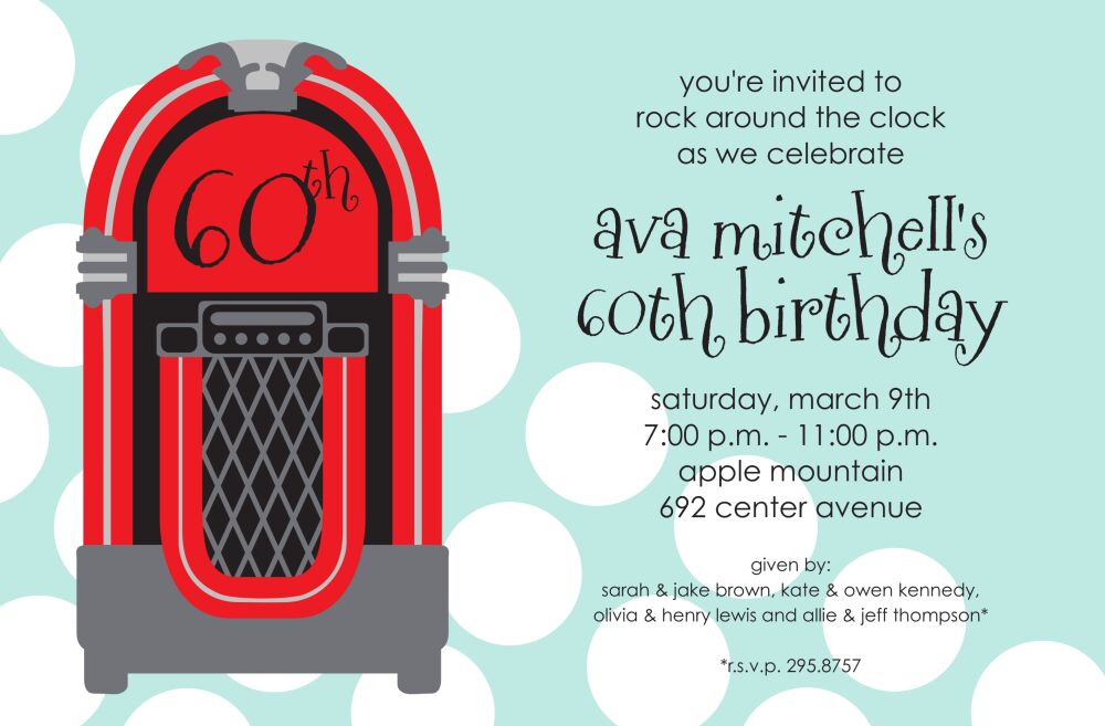 Juke Box Invitation