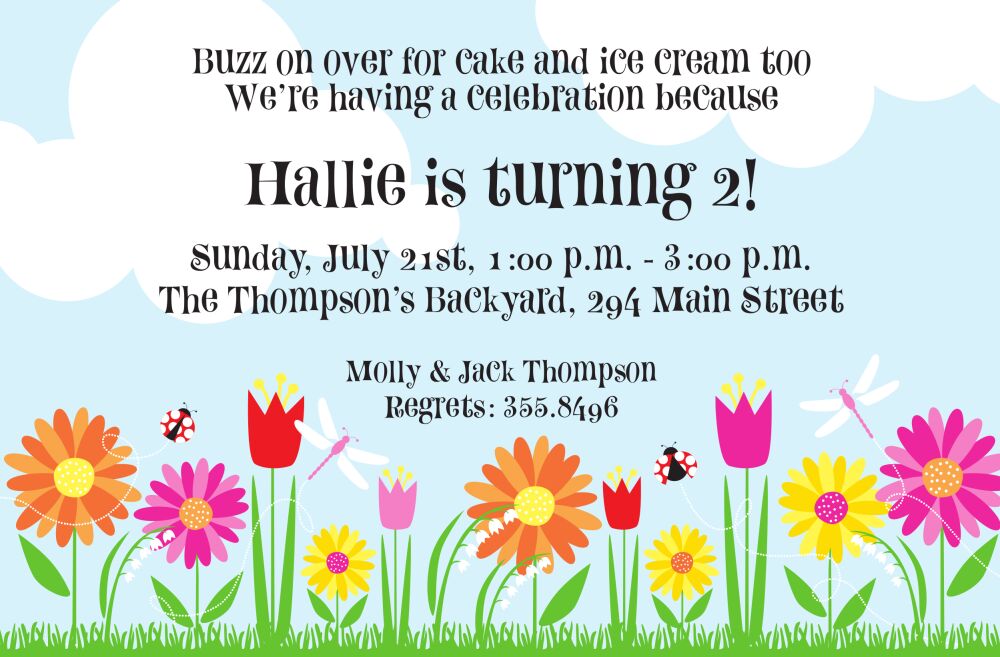 Ladybug Garden Invitation