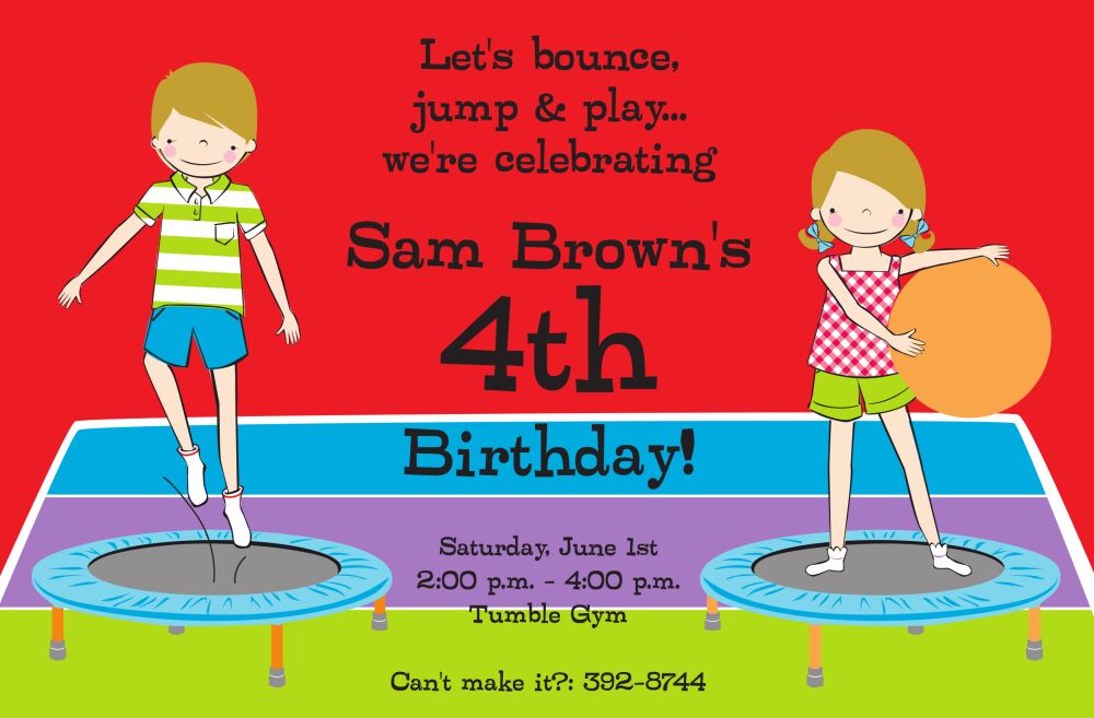 Gym Party Invitation