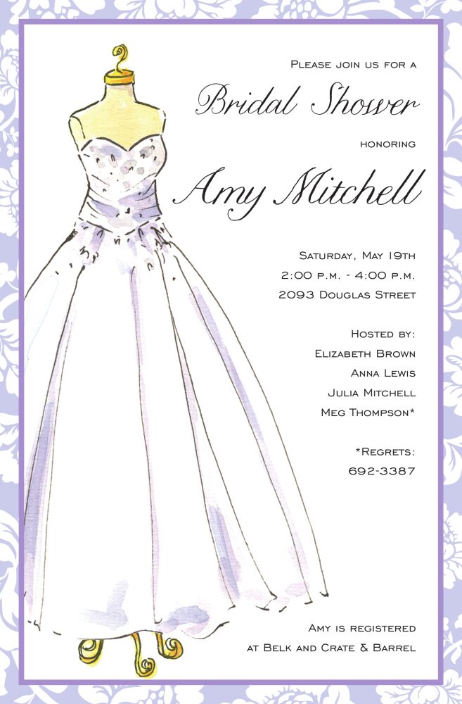 Beautiful Dress Invitation