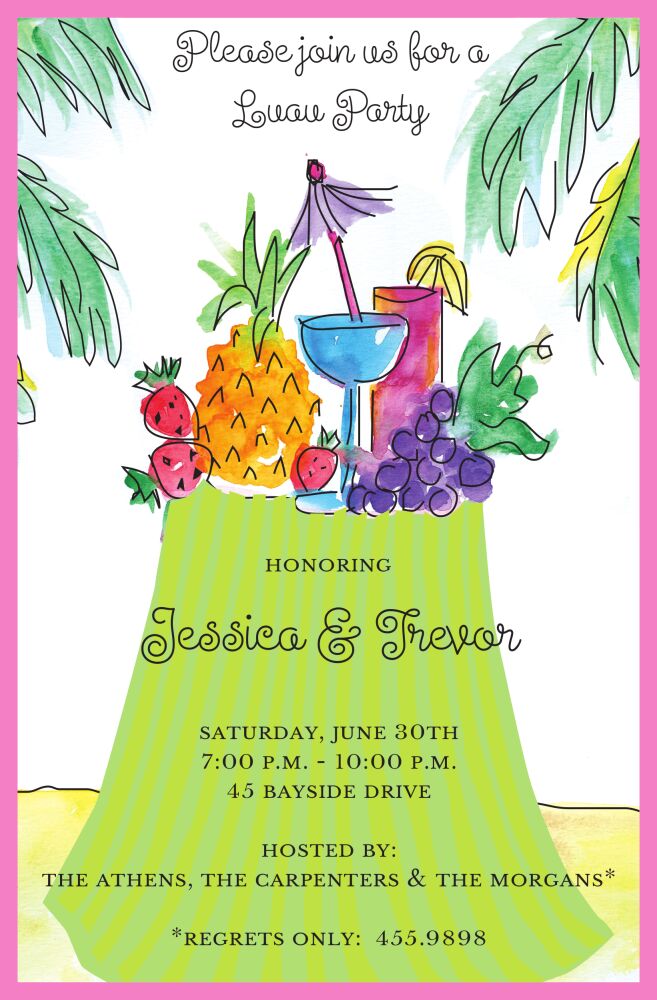 Tropical Table Invitation