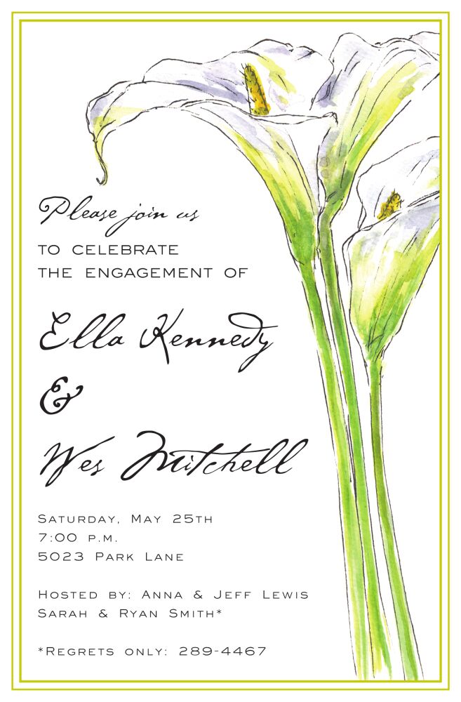 Calla Lilies Invitation