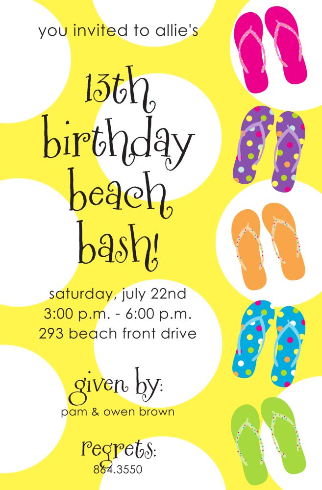 Fun Flops Invitation