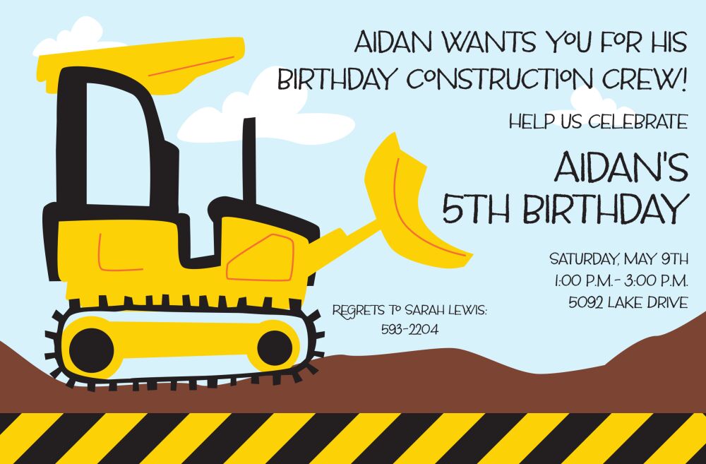 Bulldozer Invitation