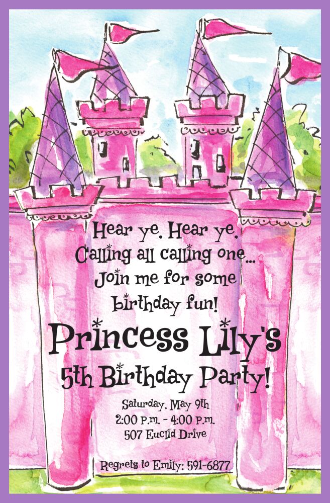 Pink Castle Invitation