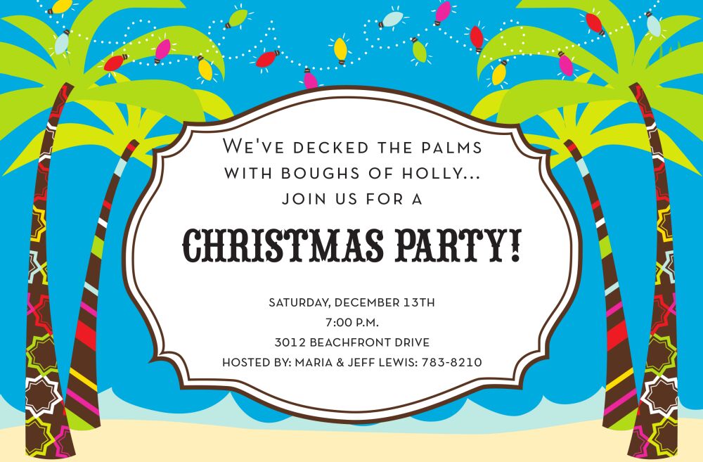 Jolly Palms Invitation
