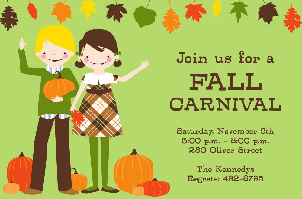 Fall Kids Invitation