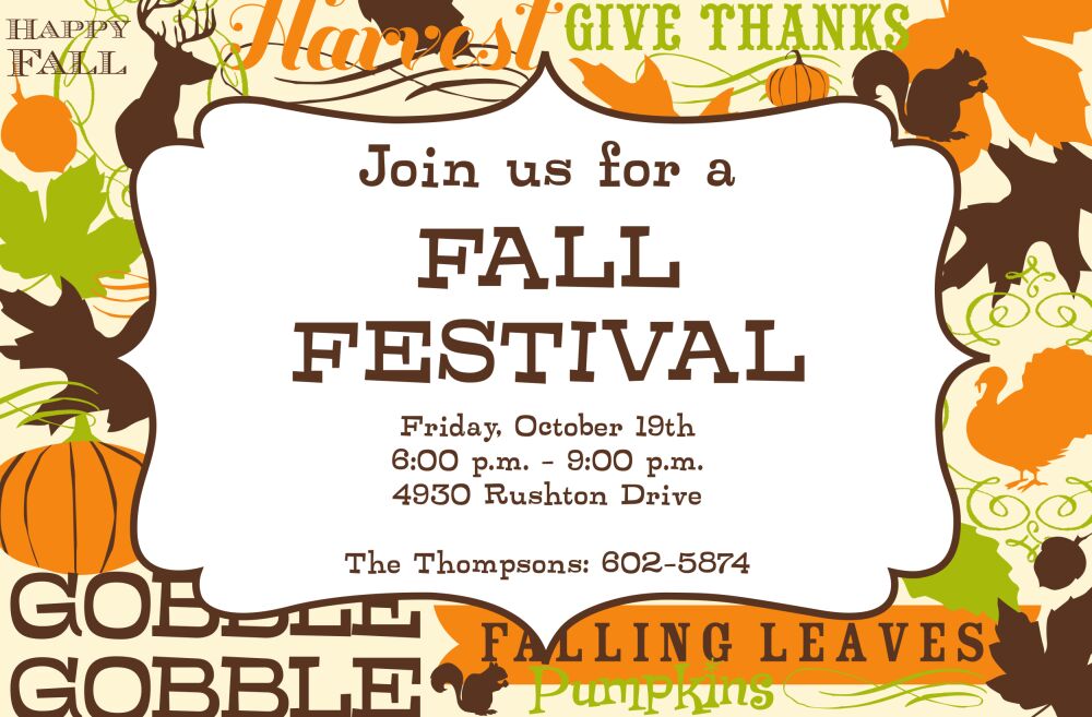 Home Harvest Invitation