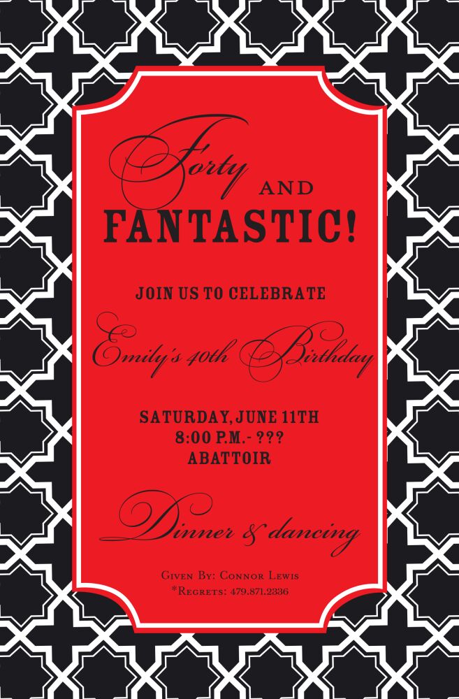 Refined Black Invitation