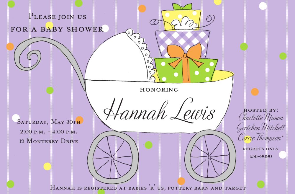 Gift Buggy Invitation