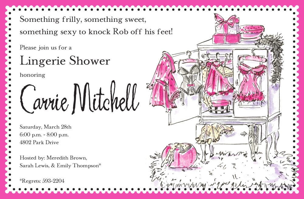 Lingerie Galore Invitation