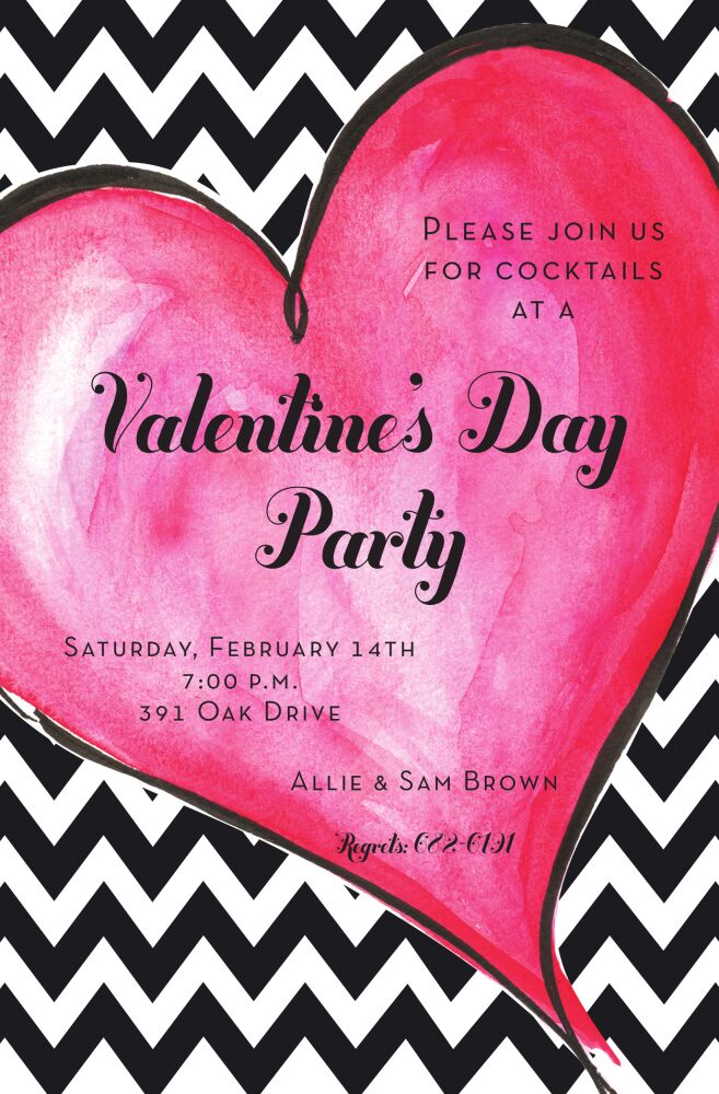 Zippy Heart Invitation