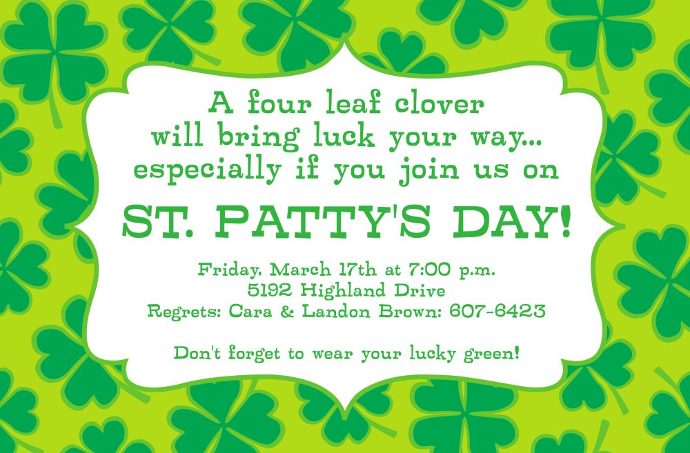 Clover Field Invitation