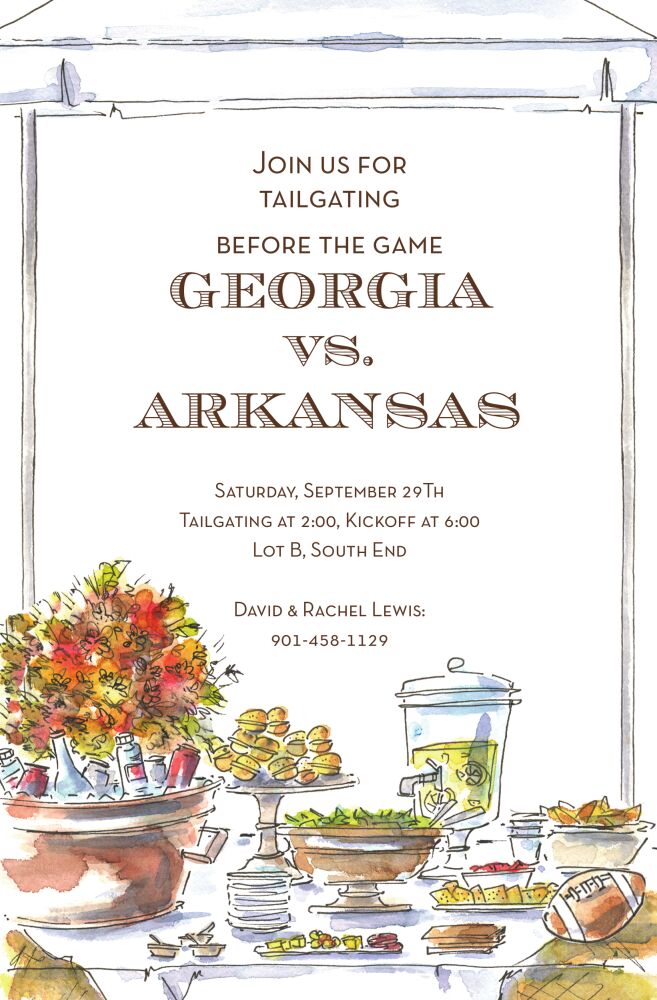 Tailgate Tent Invitation
