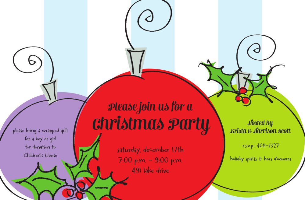 Merry Bulbs Invitation