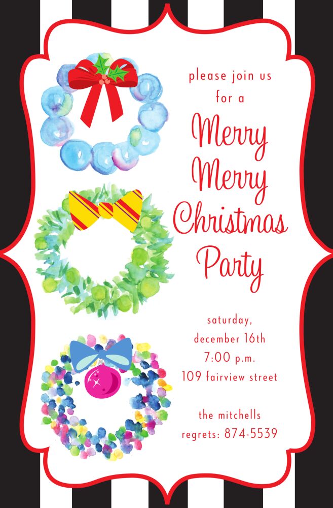 Wreath Strip Invitation