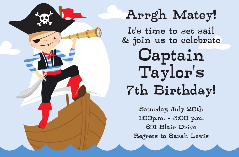 Ahoy Boy Invitation