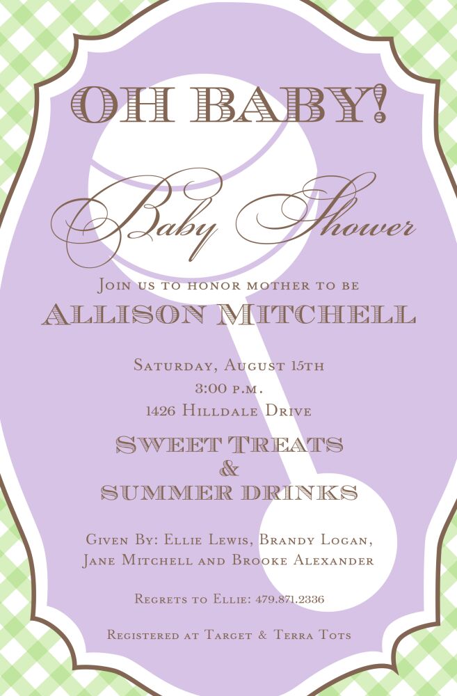 Framed Rattle Invitation