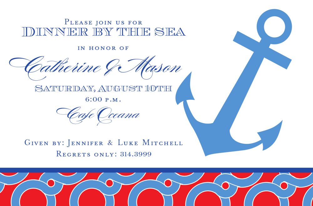 Preppy Anchor Invitation