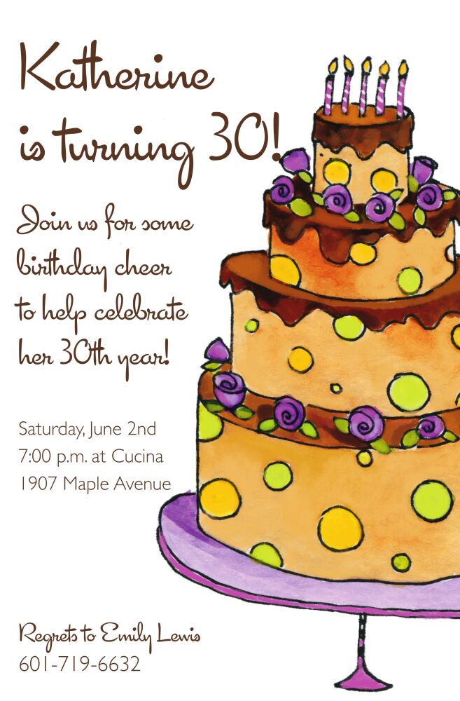 Cocoa Cake Invitation