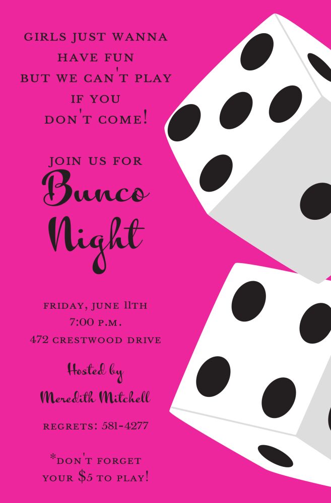 Monster Dice Invitation