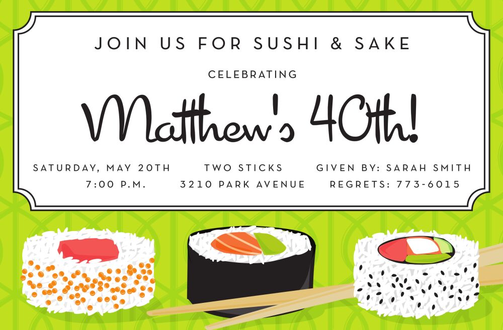 Sushi Invitation