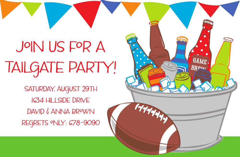 Tailgate Tub Invitation