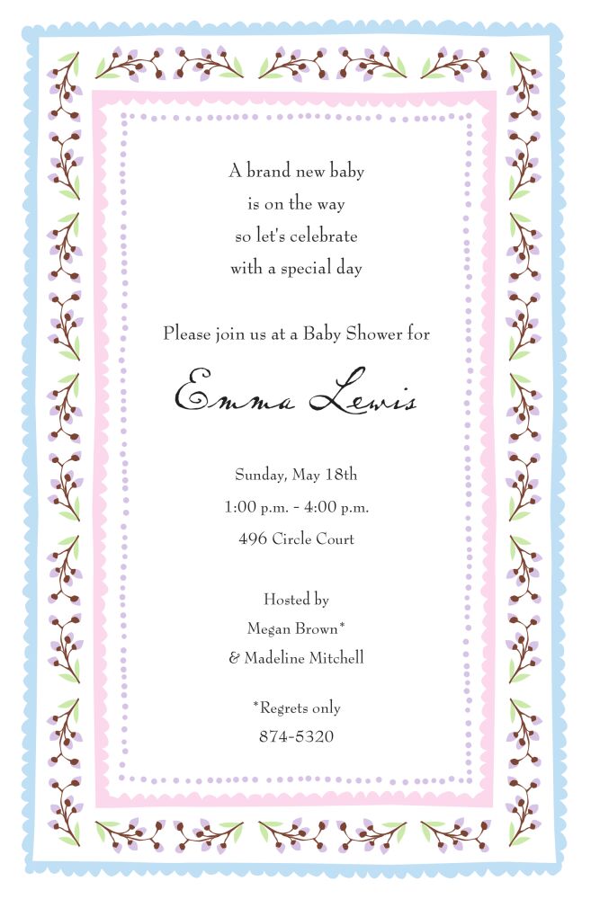 Baby Blossoms Invitation