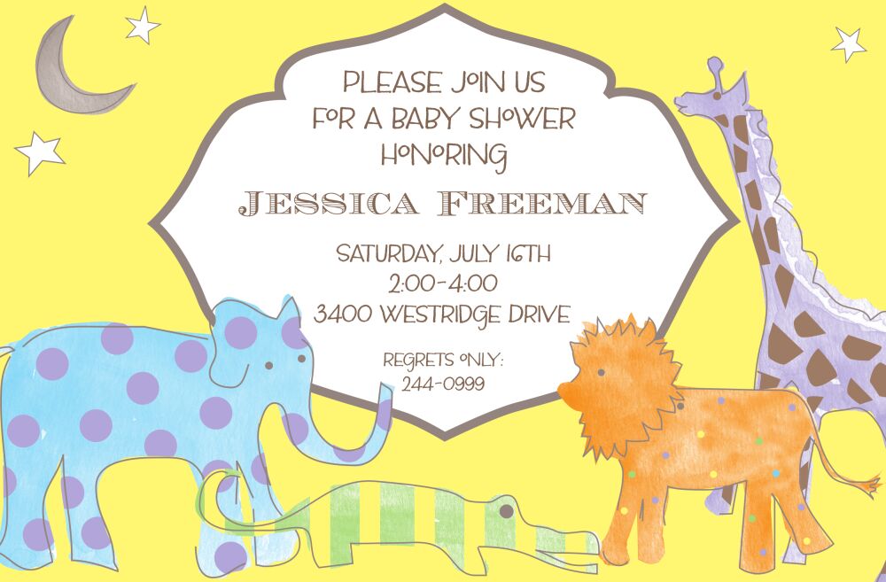 Magical Safari Invitation