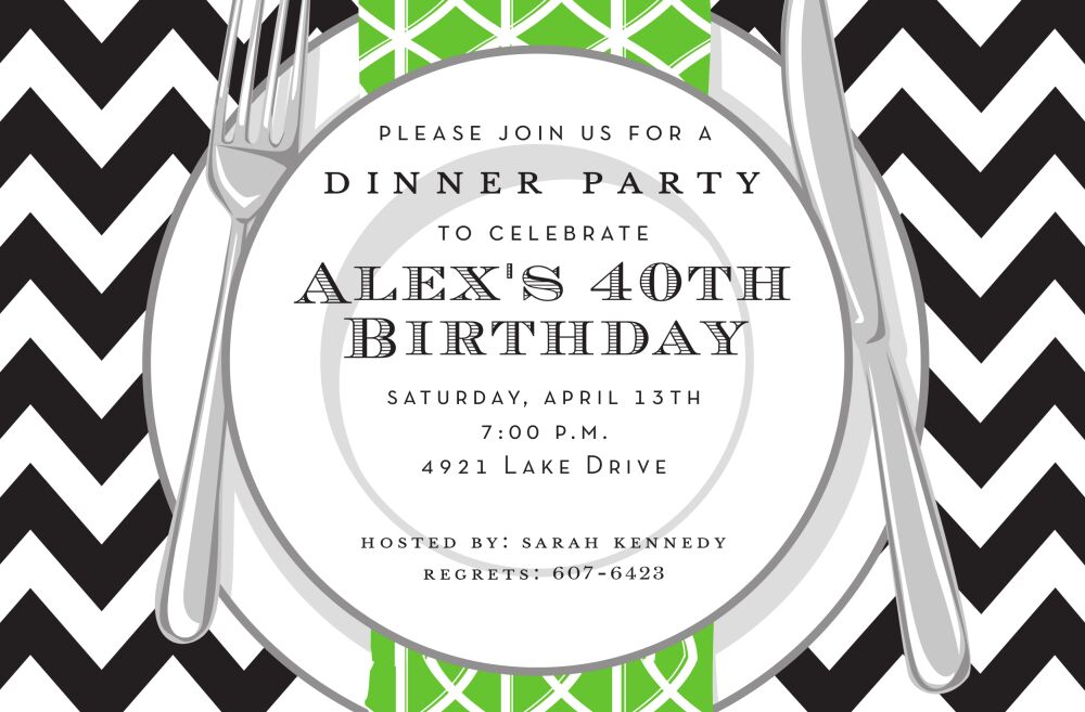 Chevron Plate Invitation